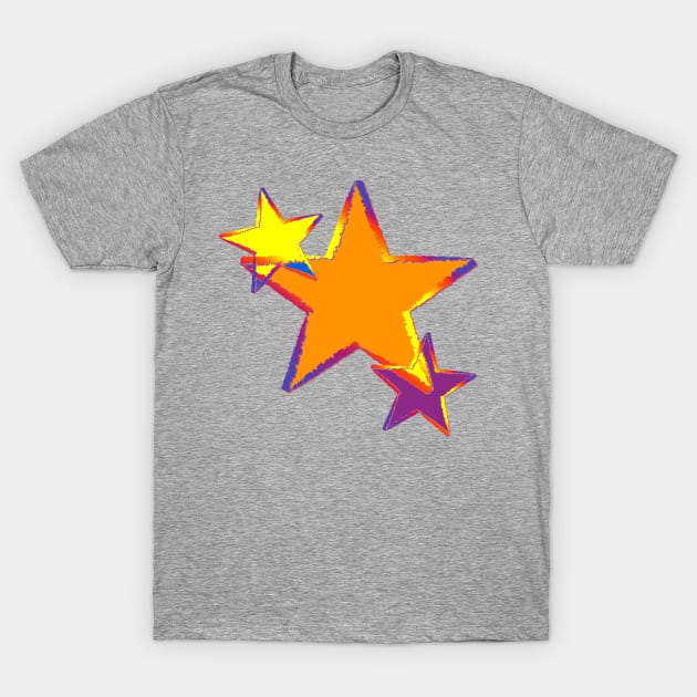 Colorful Stars T-Shirt by AlondraHanley